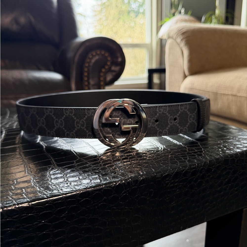 Gucci Black  Leather Belt